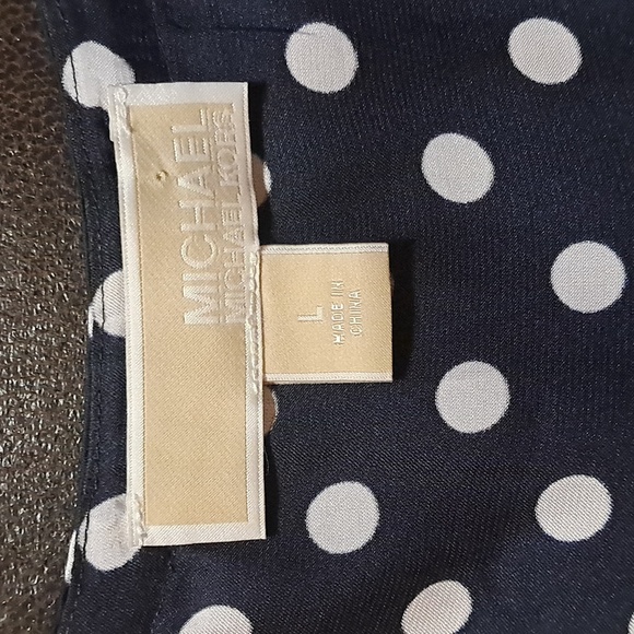MICHAEL Michael Kors Navy Polka Dot Camisole Top Size L - Picture 7 of 9